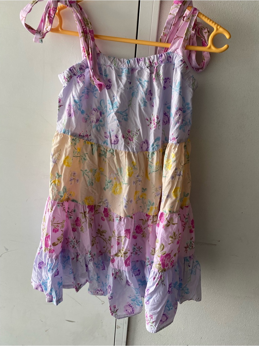 LoveShackFancy Pastel Tiered Floral Mini Dress